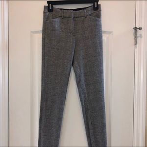 Plaid skinny mid rise dress pants